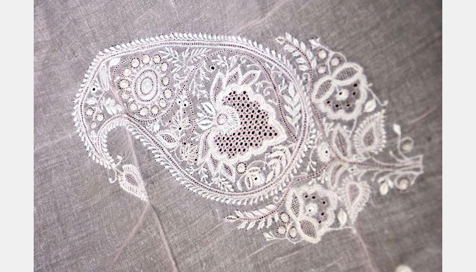 Shadow Work  Chikankari Embroidery on Organdy Sare e Extreme Closeup of  part of mo  Embroidery motifs Handwork embroidery design Embroidery  patterns