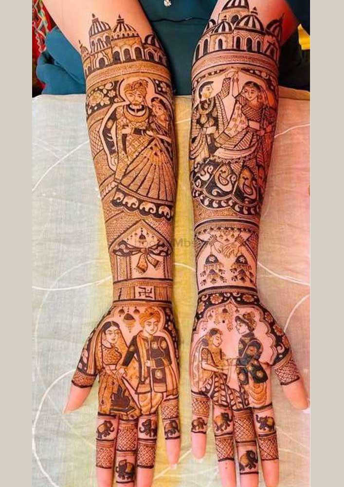 Ved Mehendi - New teej sinjara mehendi design..... | Facebook