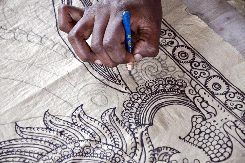 Motifs from Kalamkari style of painting  Kalamkari painting Textile  pattern design Indian folk art